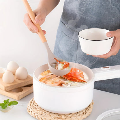 Silicone Utensils Set - 12 Piece Set - Bamboo Handles - BPA-Free Cooking