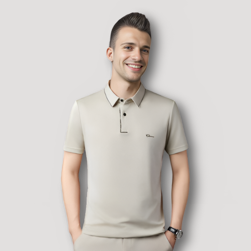 Classic Casual Solid Short Sleeve Slim Fit Polo Shirts