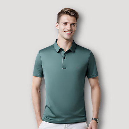 Classic Casual Solid Short Sleeve Slim Fit Polo Shirts