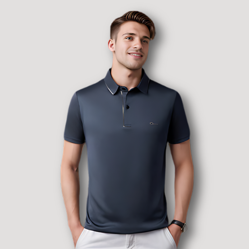 Classic Casual Solid Short Sleeve Slim Fit Polo Shirts