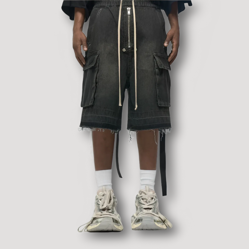 Drawstring Skaters Cargo Shorts on Men