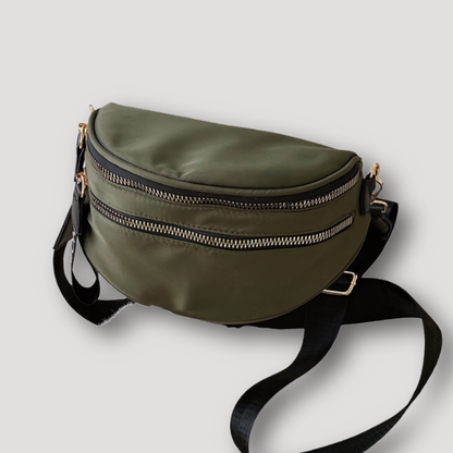 Wide Strap Bucket Shape Nylon Cross body Chest Bags