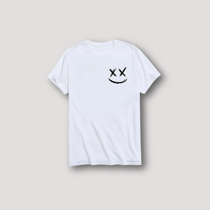 Cross Eyes Smiley Summer Graphic T Shirt