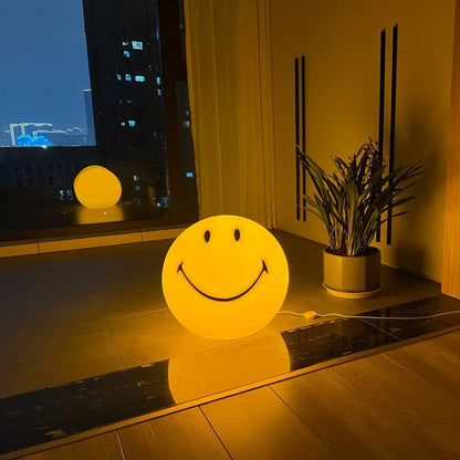 Smiley Style Table Lamp - Plastic Material - Led Bulb