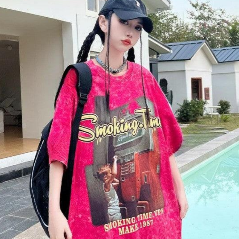 Smoking Time VPN Make 1987 Oversized Graphic Tee