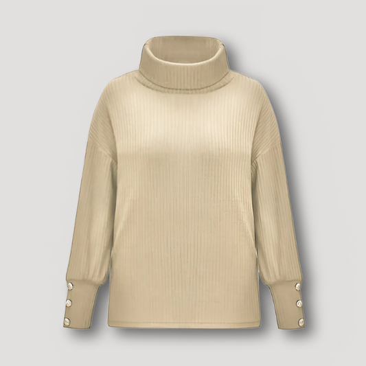 Chunky Knit Wool Dropped Shoulder Sweater for Women