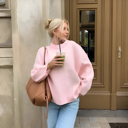 Soft Pink Oversized Sweatshirt Ladies