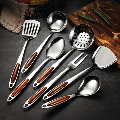 Stainless Steel Kitchen Utensils Set - Ergonomic Handles - Non Toxic and Durable