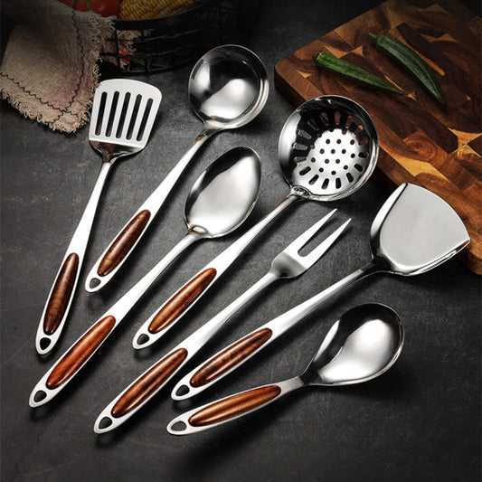 Stainless Steel Kitchen Utensils Set - Ergonomic Handles - Non Toxic and Durable