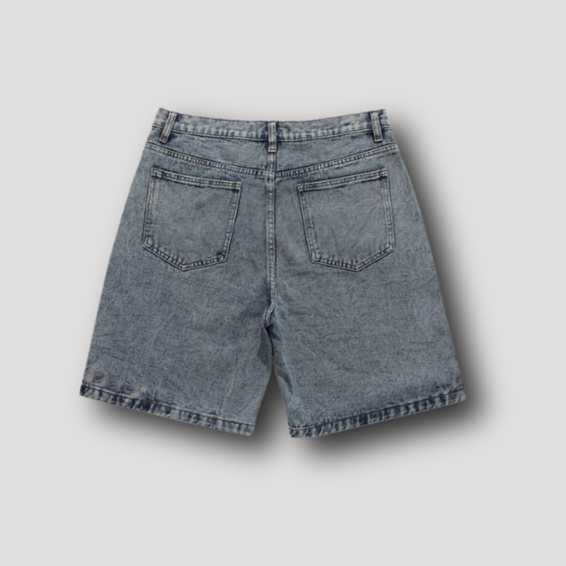 Black Star Denim Shorts Streetwear