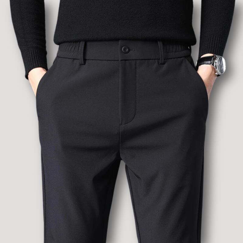 Casual Stretch Fit Straight Trousers Pants