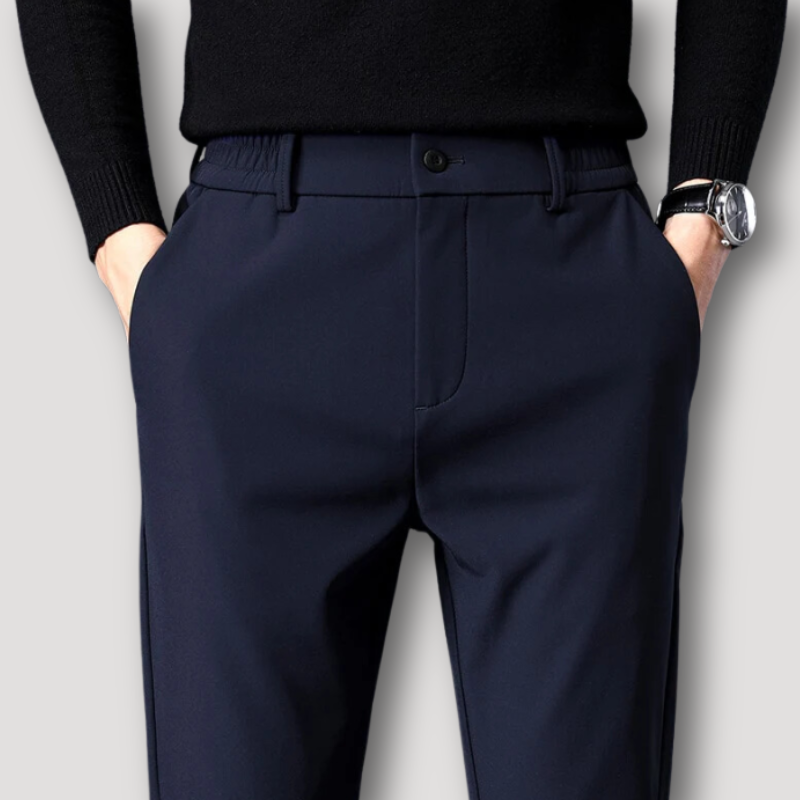 Casual Stretch Fit Straight Trousers Pants