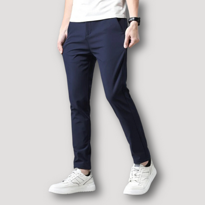 Casual Stretch Fit Straight Trousers Pants