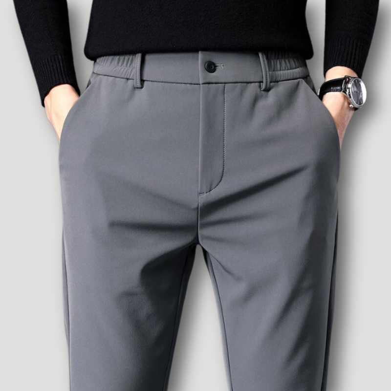 Casual Stretch Fit Straight Trousers Pants