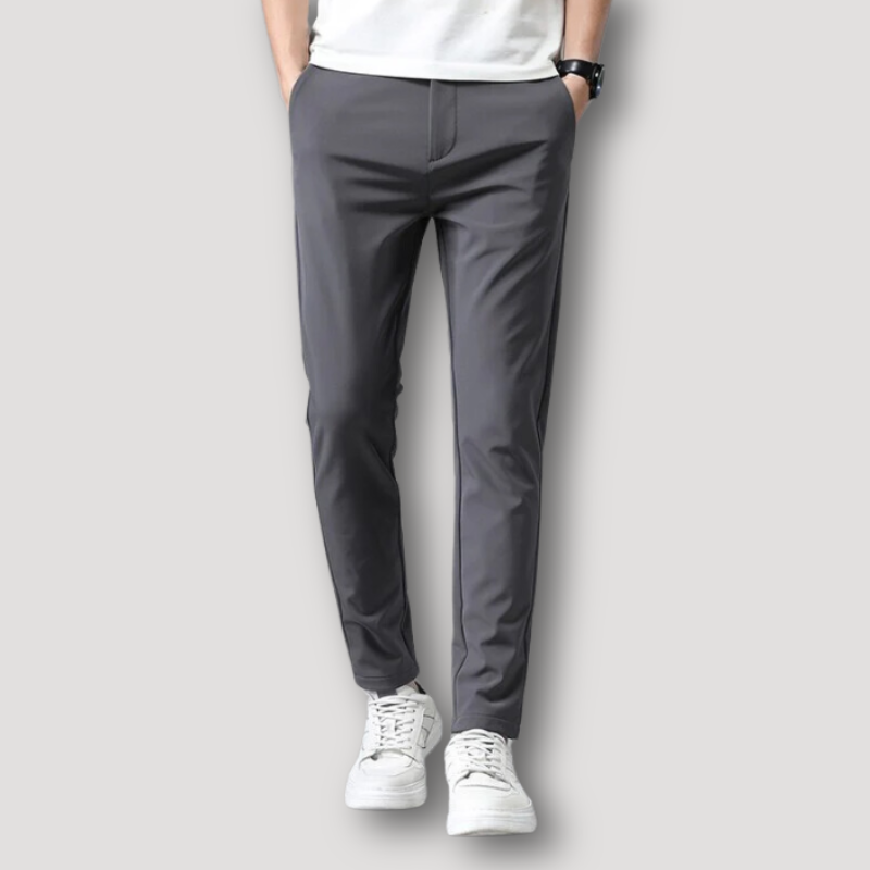 Casual Stretch Fit Straight Trousers Pants