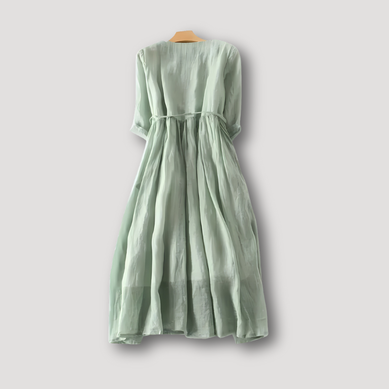 linen dresses sydney VALERIE OATMEAL LINEN DRESS