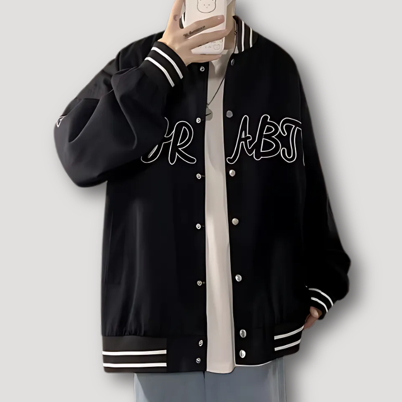 ARAJNP Embroidered Oversized Team Varsity Jacket