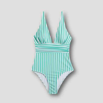 Striped Swimsuit One Piece Swimwear Australia