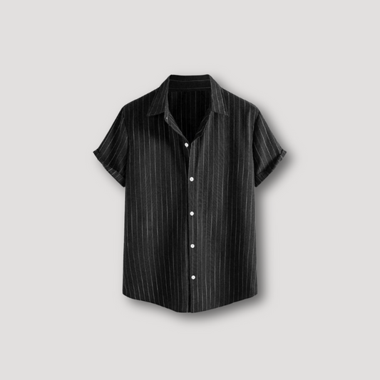 Classic Striped Short Sleeve Shirts Men