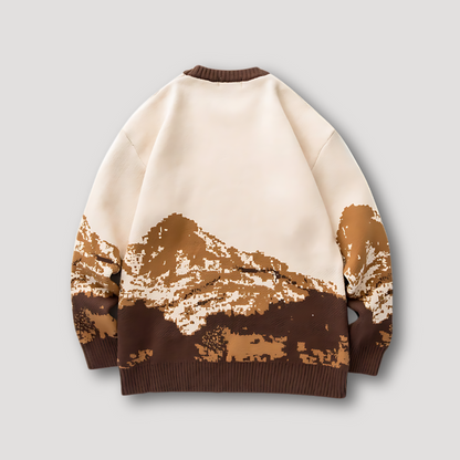 Mount Everest Graphic Knit Sweaters Man and Women