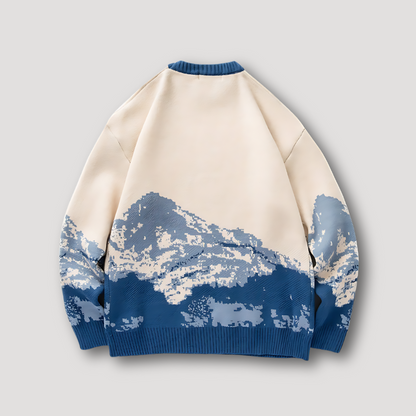 Mount Everest Graphic Knit Sweaters Man and Women