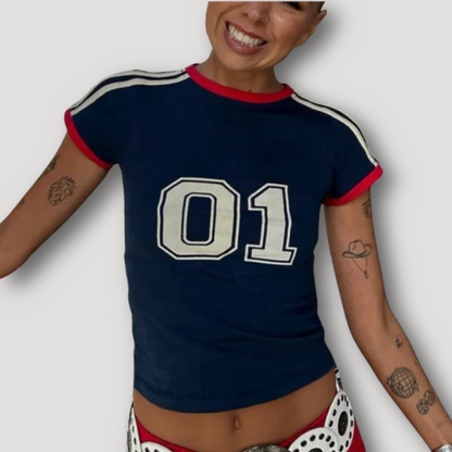 Team Jersey Shirt Women Crop Tops