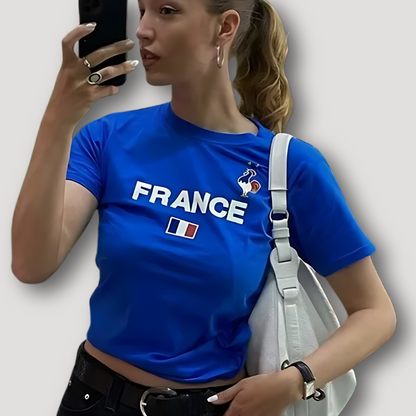 Team Jersey Shirt Women Crop Tops