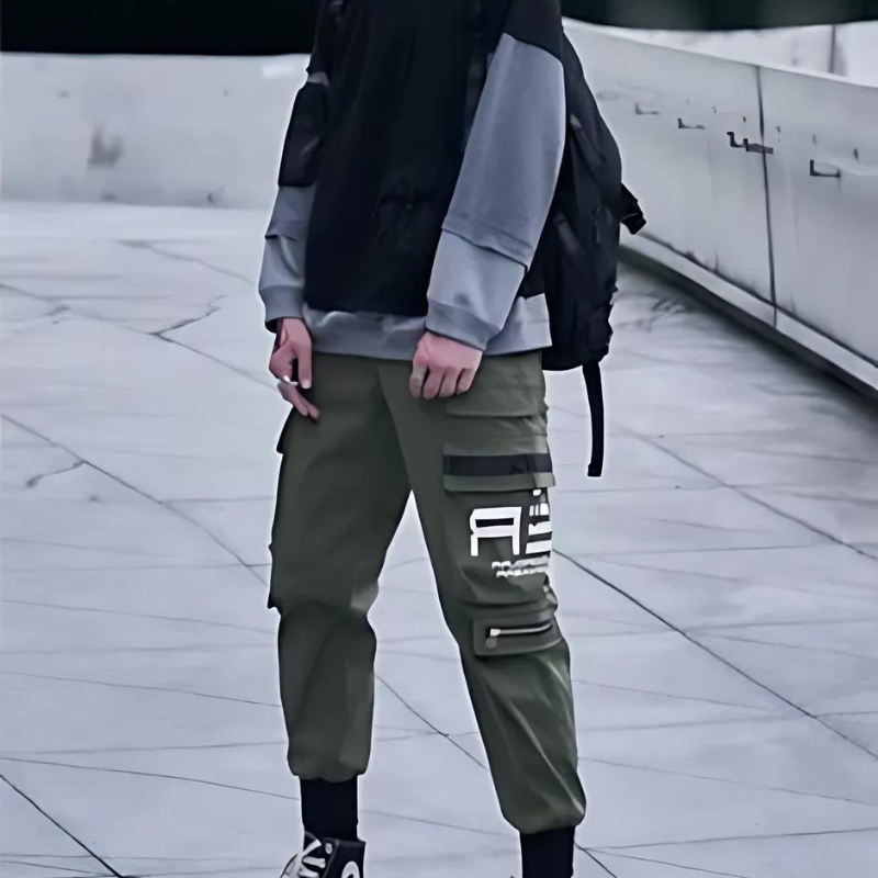 High Street Techwear Style Jogger Cargo Tracksuit Pants