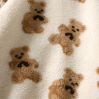 Teddy Bear Fleece Hoodie Jacket