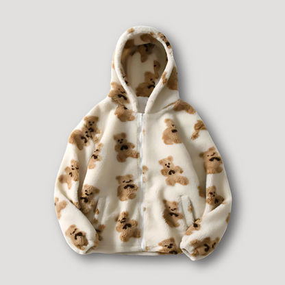 Teddy Bear Fleece Hoodie Jacket