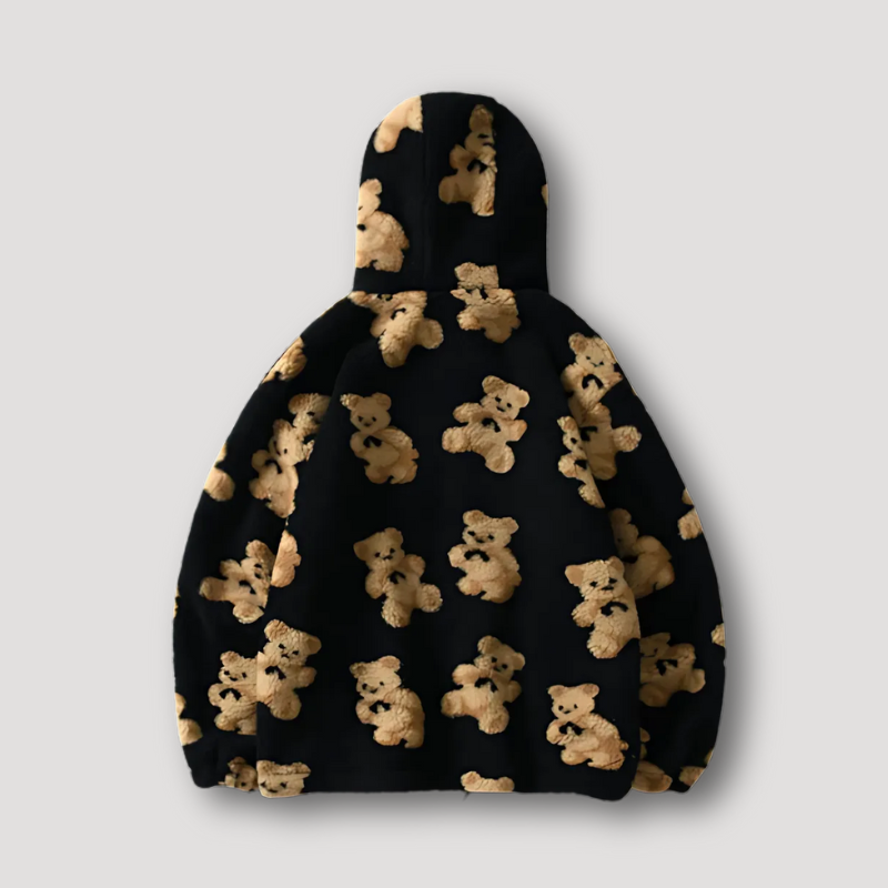 Teddy Bear Fleece Hoodie Jacket