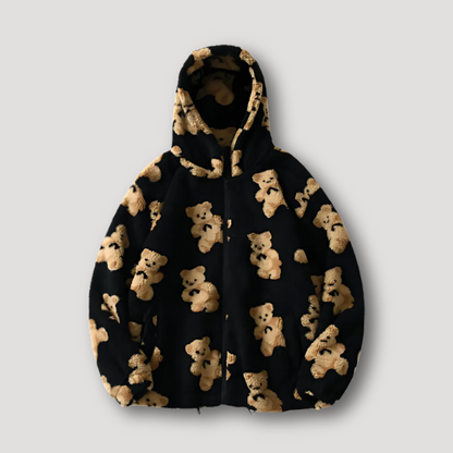 Teddy Bear Fleece Hoodie Jacket