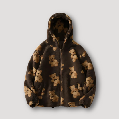 Teddy Bear Fleece Hoodie Jacket