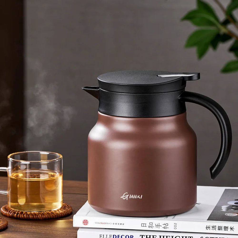 Thermal Insulated Tea Pot - Built In Infuser - 800ml Capacity - Stainless Steel
