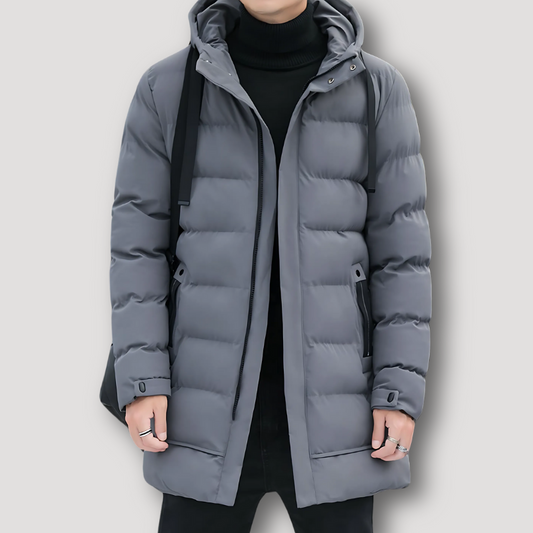 Warm Insulated Hooded Puffer Coat for Men