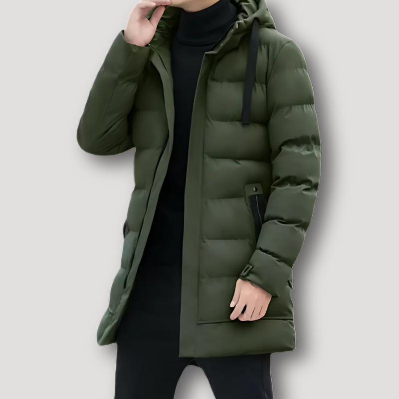 Warm Insulated Hooded Puffer Coat for Men