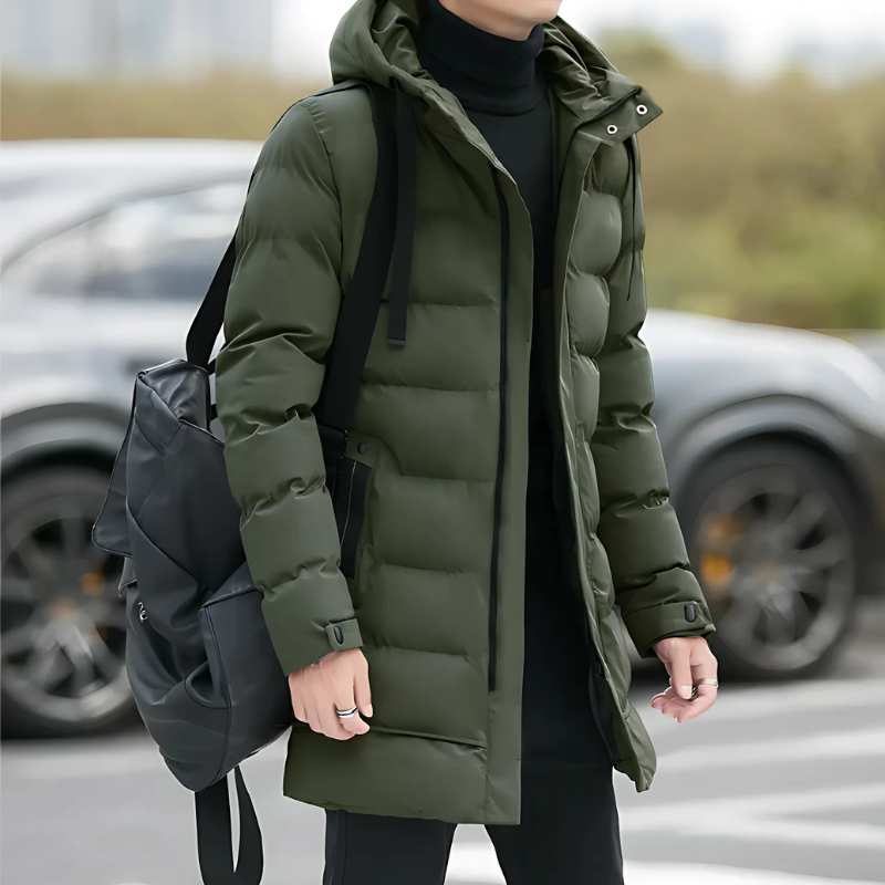 Warm Insulated Hooded Puffer Coat for Men