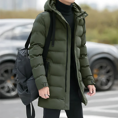 Warm Insulated Hooded Puffer Coat for Men