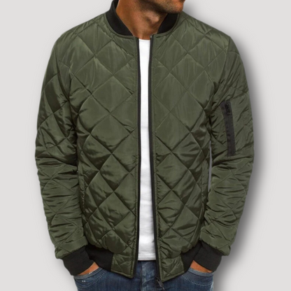 Quilted Bomber Jacket for Men