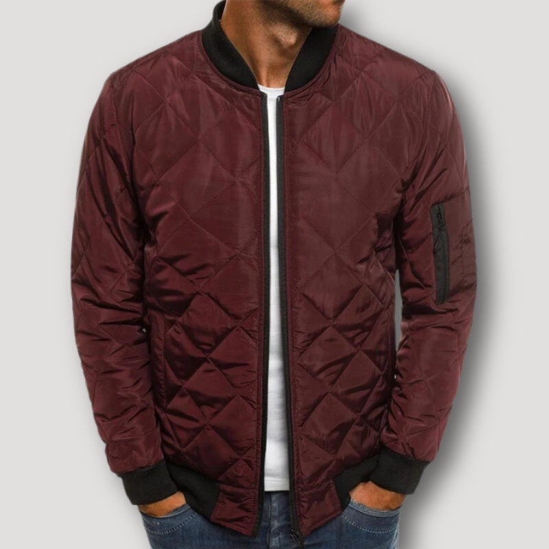 Quilted Bomber Jacket for Men