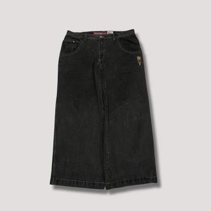 Triple Skull Patchwork Baggy Jeans
