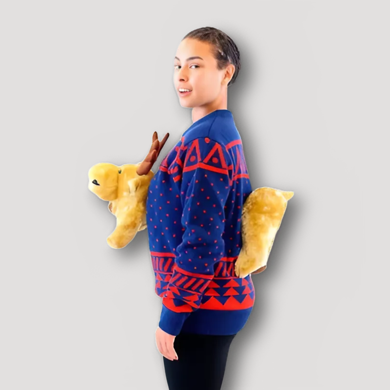 3D Plush Design Ugly Christmas Sweater