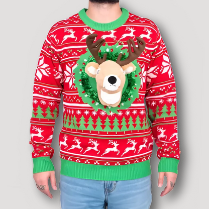 3D Plush Design Ugly Christmas Sweater