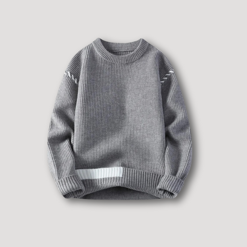 Ribbed Knit Color Blocked Sweatshirts on Sale for Men