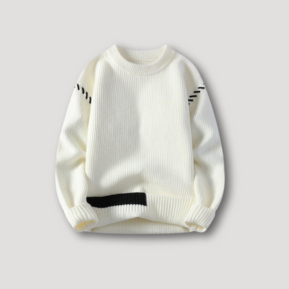 Ribbed Knit Color Blocked Sweatshirts on Sale for Men