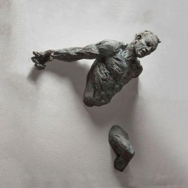 Wall Decoration Man Abstract - Easy Installation- Versatile Placement