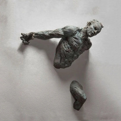 Wall Decoration Man Abstract - Easy Installation- Versatile Placement