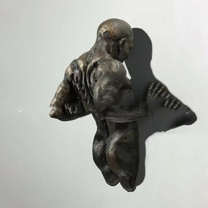 Wall Decoration Man Abstract - Easy Installation- Versatile Placement