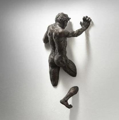 Wall Decoration Man Abstract - Easy Installation- Versatile Placement