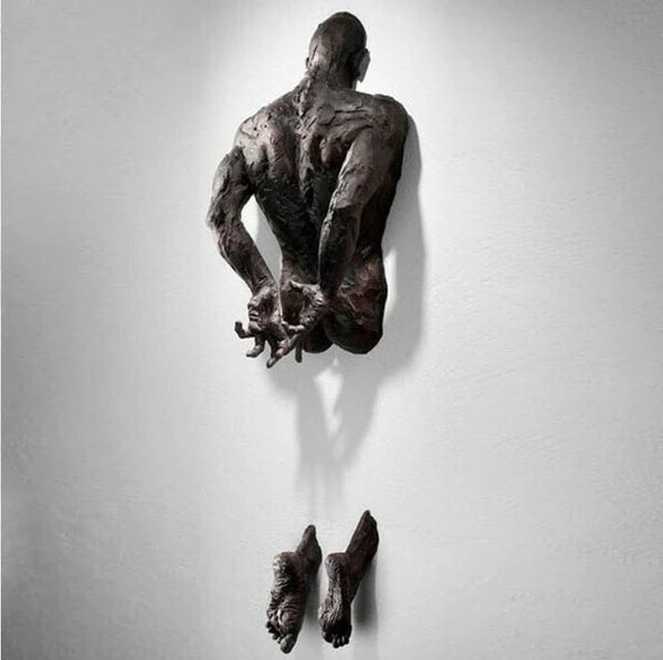Wall Decoration Man Abstract - Easy Installation- Versatile Placement